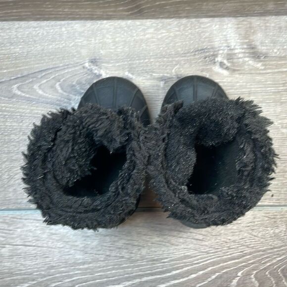 Sorel Snow Commander Warm Waterproof Black White Toddler Size 5 Fur Lined Boots - Picture 5 of 11